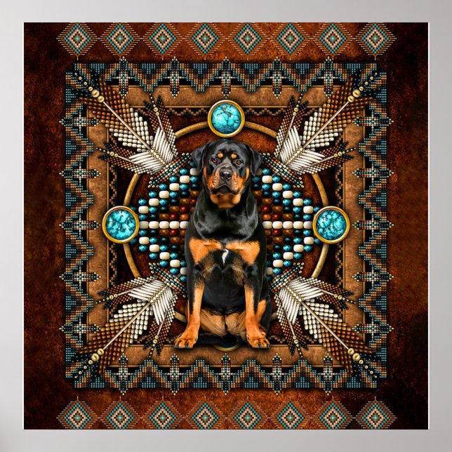 ROTTWEILER Älskare Gift, Funny Rottweiler Hund Gif Poster (Framsidan)