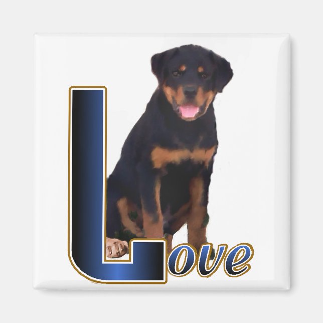 Rottweiler Älskare Gifts Magnet (Framsidan)