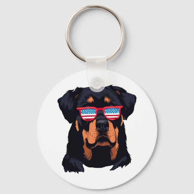 Rottweiler Älskare Gifts Nyckelring (Framsida)