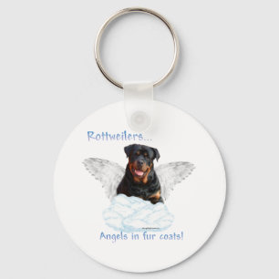 Rottweiler ängel Keychain Nyckelring