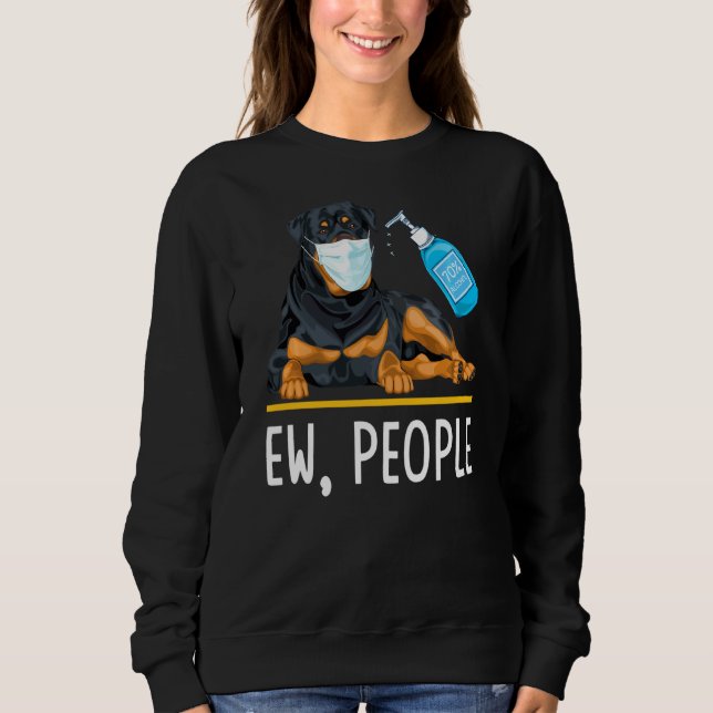 Rottweiler Ansikte Mask Hand Sanitizer Ew People T Shirt (Framsida)