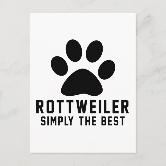 Rottweiler är helt enkelt den bästa vykort (Framsida)