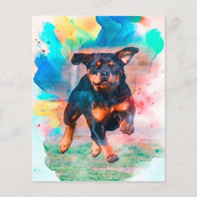 Rottweiler Art | Gift för St. Patrick's Day (Framsida)