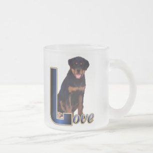 Rottweiler Art Gifts Frostad Glasmugg