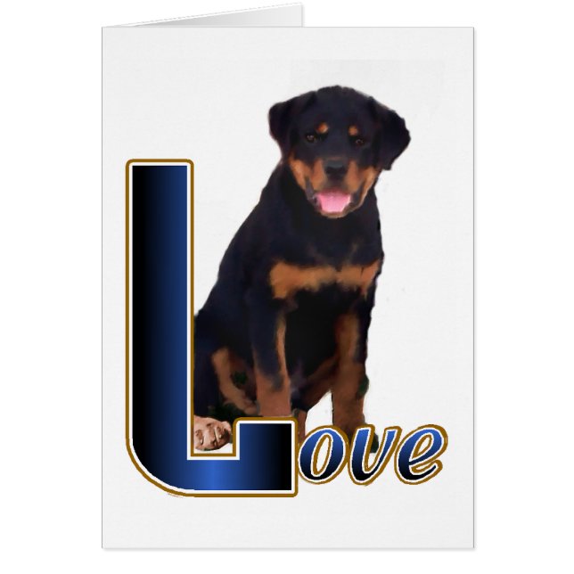 Rottweiler Art Gifts Hälsningskort (Framsidan)