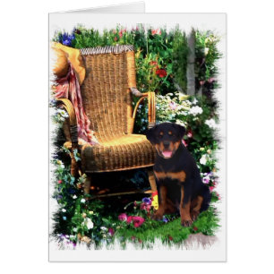 Rottweiler Art Gifts Hälsningskort
