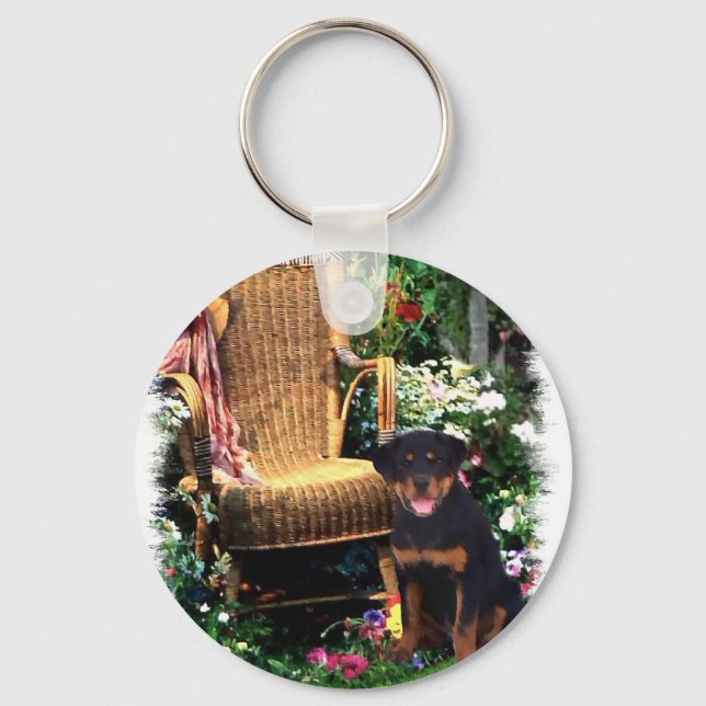 Rottweiler Art Gifts Nyckelring (Framsida)