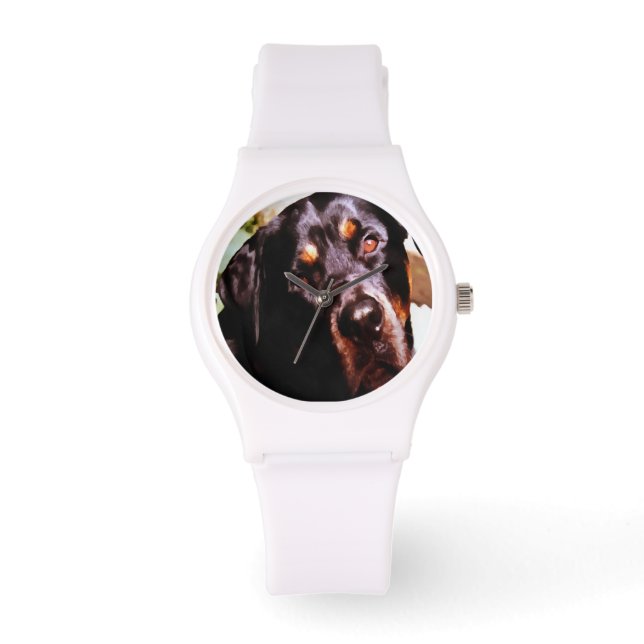 Rottweiler Artistic Pet Portait Armbandsur (Framsida)