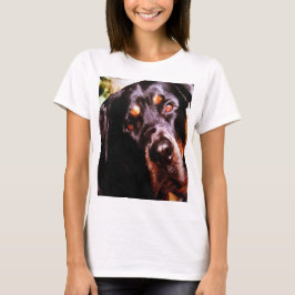Rottweiler Artistic Pet Portait T Shirt