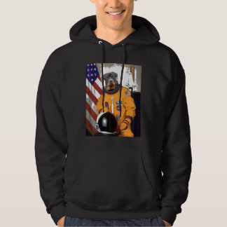Rottweiler Astronaut Proud Patriotic Hoodie