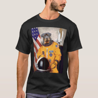 Rottweiler Astronaut Proud Patriotic T Shirt