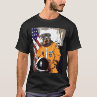 Rottweiler Astronaut Proud Patriotic T Shirt
