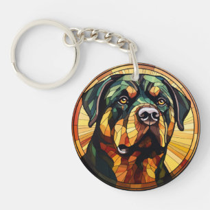 Rottweiler av sötfärgat glasglas