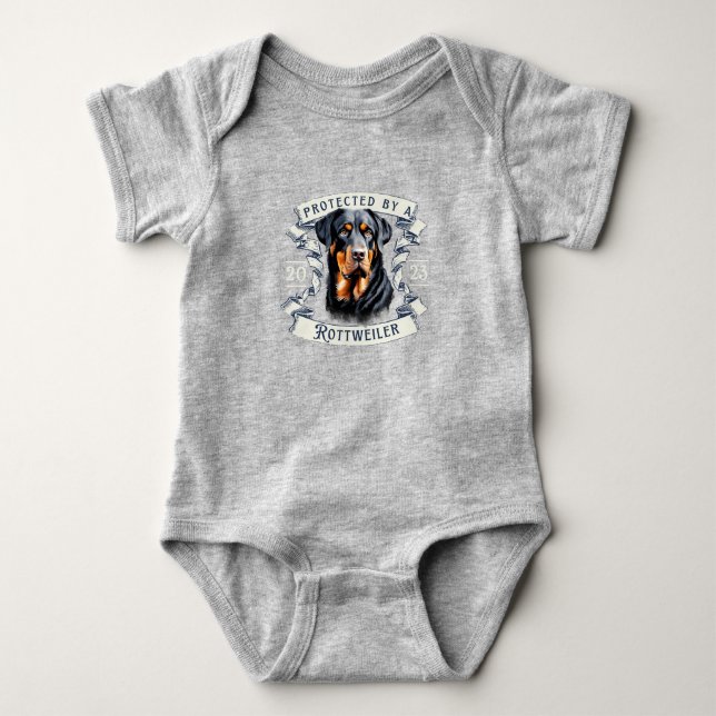 Rottweiler Baby Onesie T Shirt (Framsida)