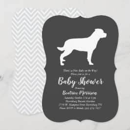Rottweiler Baby Shower Gender Neutral Rottie Inbjudningar