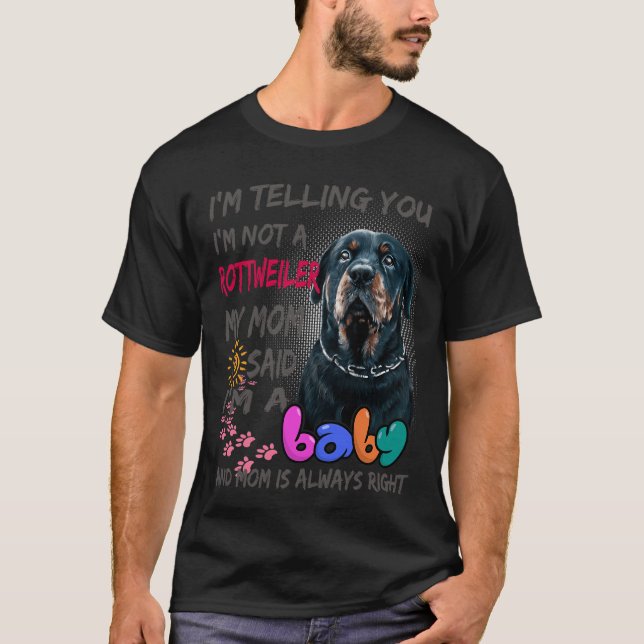 Rottweiler Bebis T Shirt (Framsida)