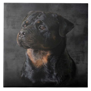 Rottweiler belägger med tegel kakelplatta