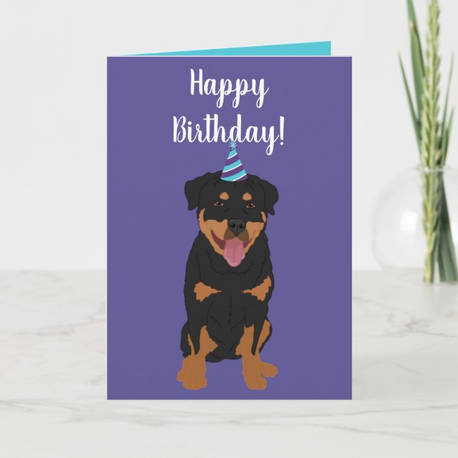 Rottweiler Birthday Helgkort (Framsida)