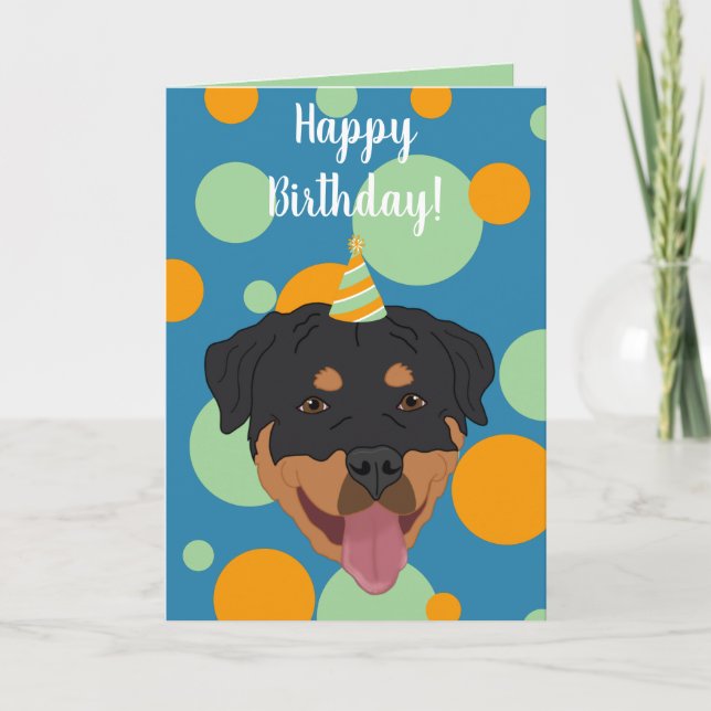 Rottweiler Birthday Kort (Framsida)