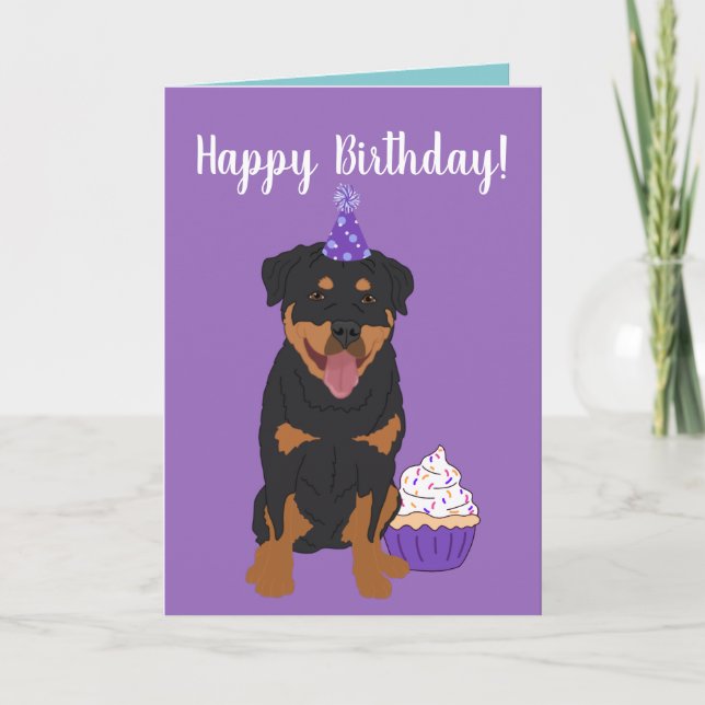 Rottweiler Birthday Kort (Framsida)