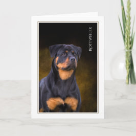 Rottweiler Blank Greeting Card Kort