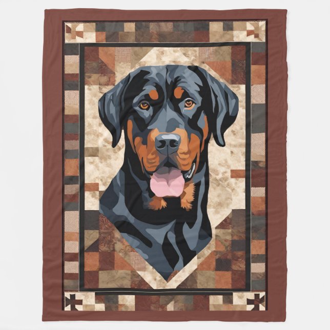Rottweiler Blanket Fleecefilt (Framsidan)