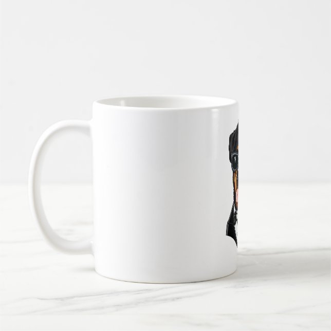 Rottweiler Bodywatch Kaffemugg (Vänster)