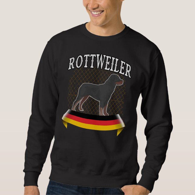Rottweiler Breed Hund Lång Ärmad Tröja (Framsida)