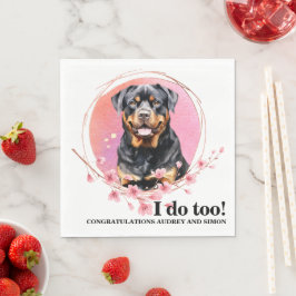 Rottweiler Bröllokduk med hund foto Pappersservett