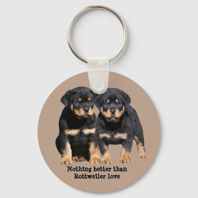 Rottweiler Buddies Keychain Nyckelring (Framsida)