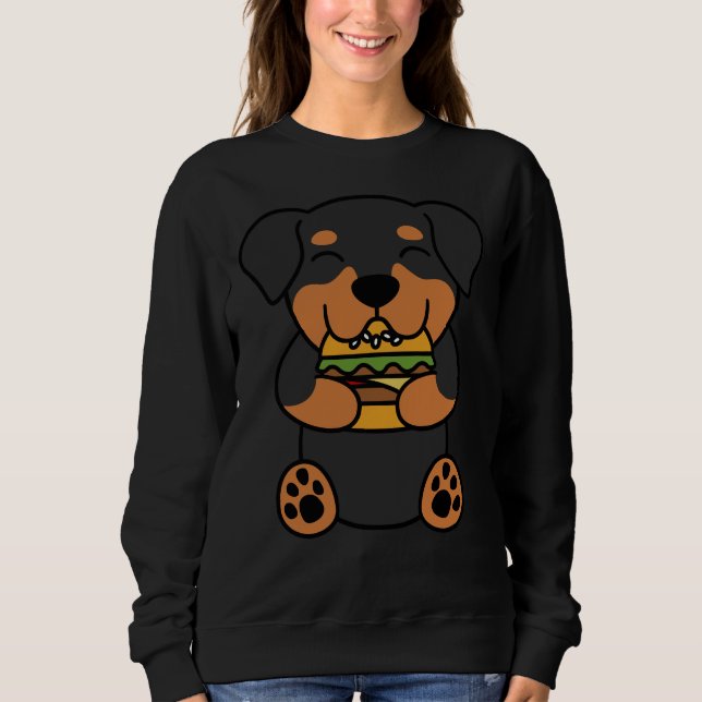 Rottweiler Burger Älskare T Shirt (Framsida)