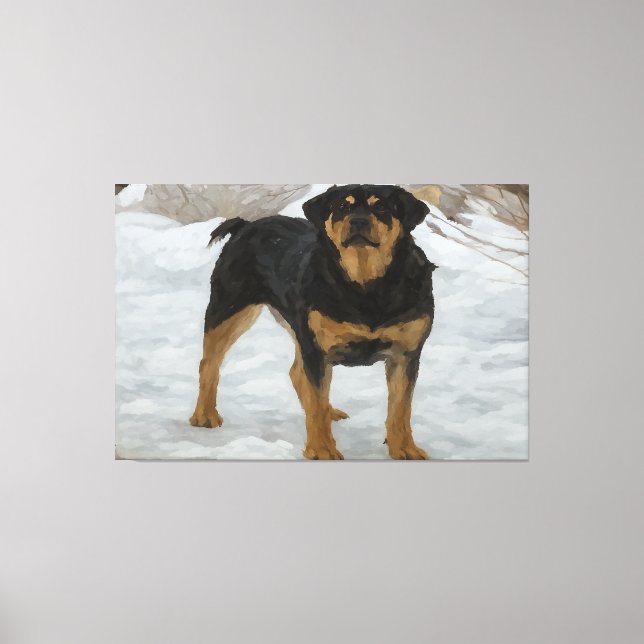 Rottweiler Canvastryck (Framsida)
