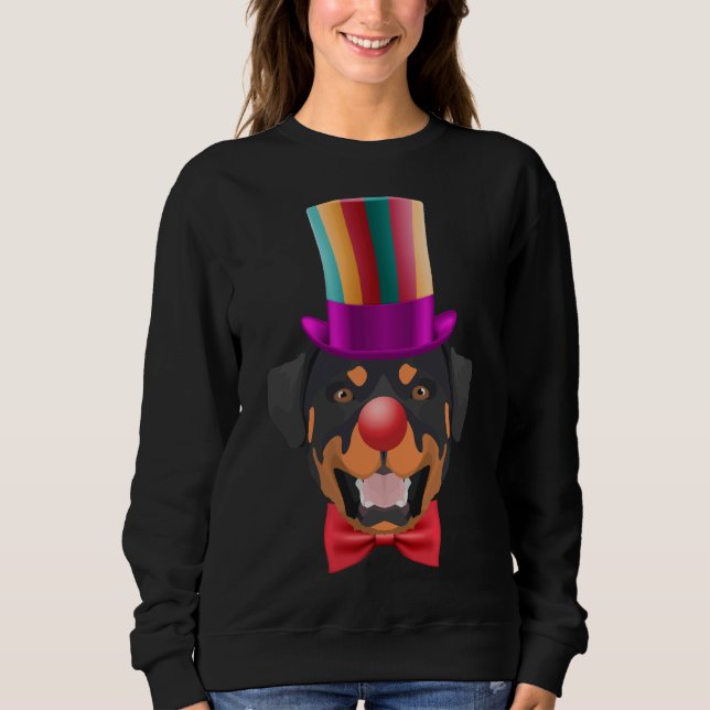Rottweiler Carnival Clown T Shirt (Framsida)