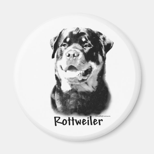Rottweiler Charcol - Magnet (Framsidan)