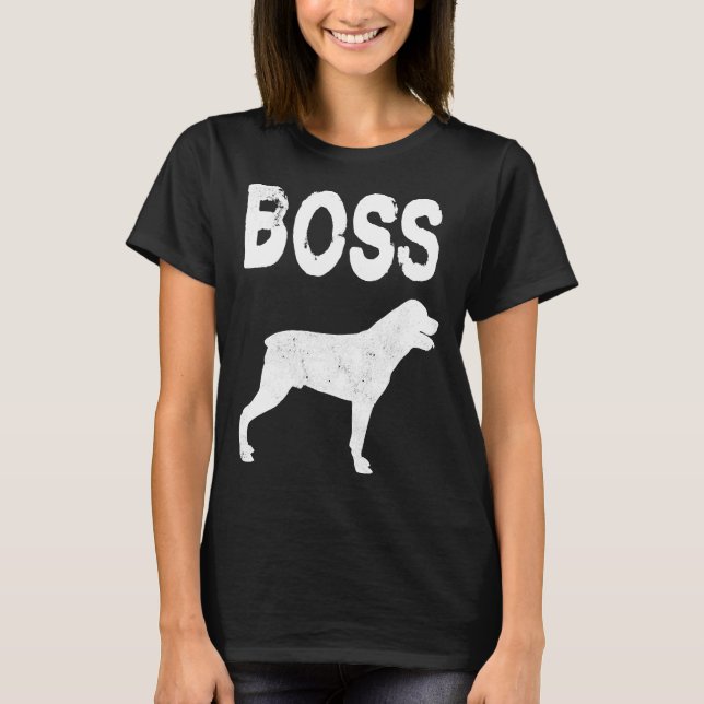 Rottweiler Chef Rottweiler Hund T Shirt (Framsida)