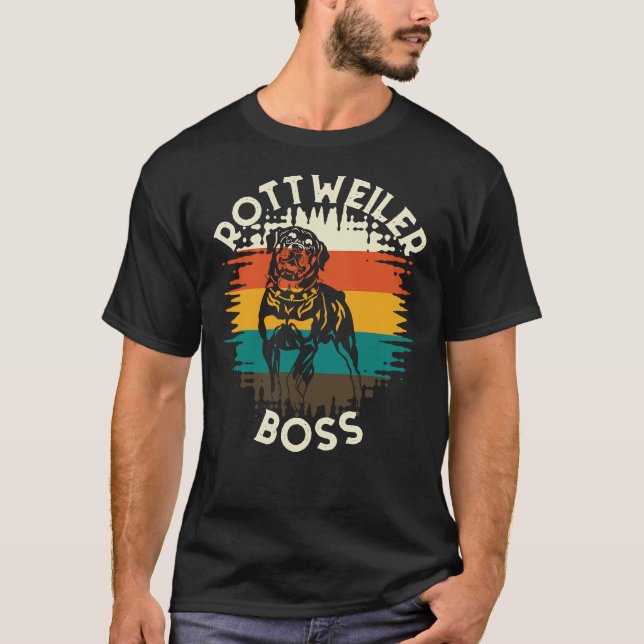 Rottweiler Chef T Shirt (Framsida)