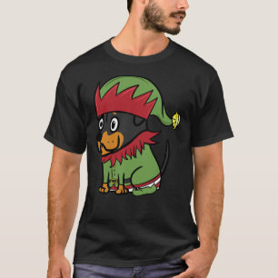 Rottweiler Cute Elf Costume jul T Shirt