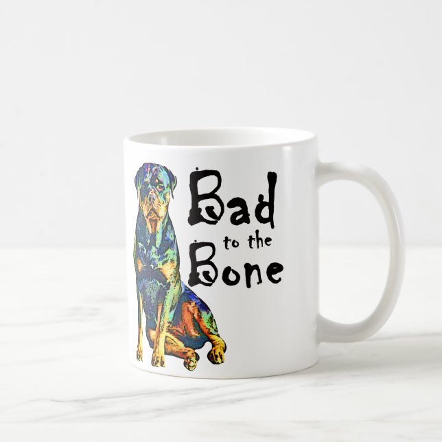 Rottweiler - dåliga till ben kaffemugg (Höger)