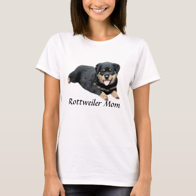 Rottweiler damT-tröja T-shirt (Framsida)