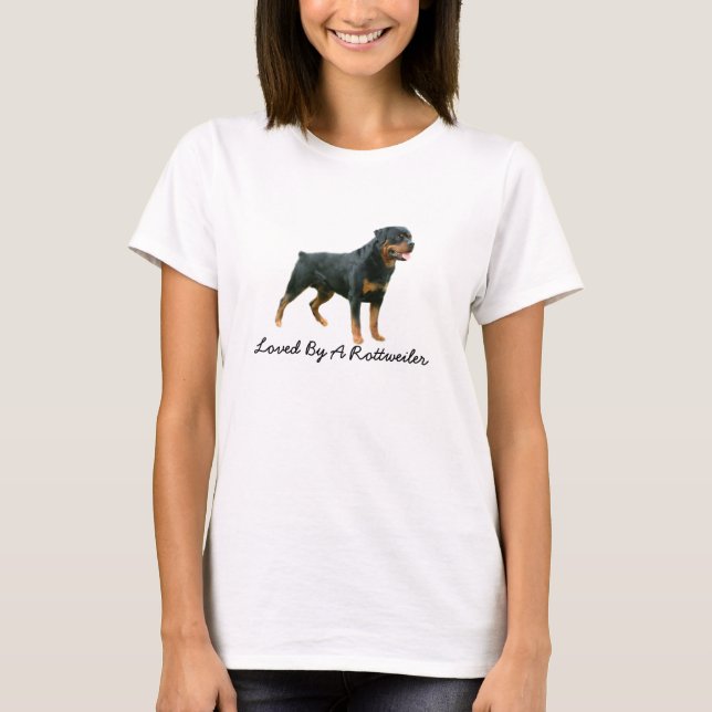 Rottweiler damT-tröja T-shirt (Framsida)
