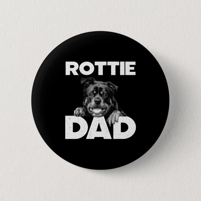 Rottweiler-design för män pappa rottie rottweiler knapp (Framsida)