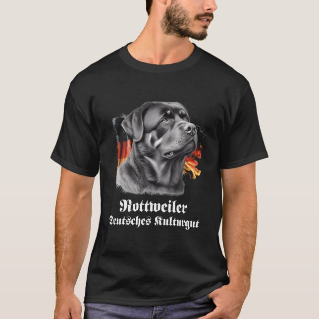 Rottweiler Deutsches Kulturgut Cooles Rottweiler M T Shirt (Framsida)