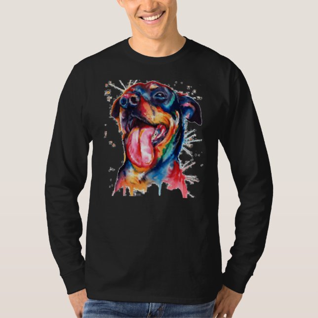 Rottweiler Digital Tatto Graphic T Shirt (Framsida)