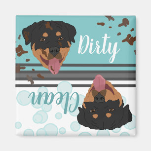 Rottweiler Dirty/Clean Dishwasher Magnet
