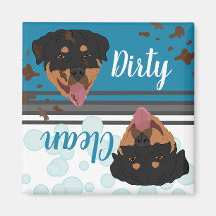 Rottweiler Dirty/Clean Dishwasher Magnet