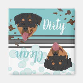 Rottweiler Dirty/Clean Dishwasher Magnet
