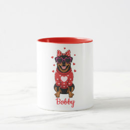Rottweiler dog coffee mug valentines day 2026 mugg