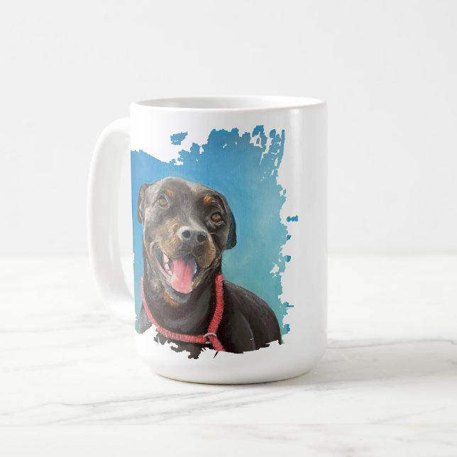 Rottweiler dog love mug  kaffemugg (Framsida vänster)