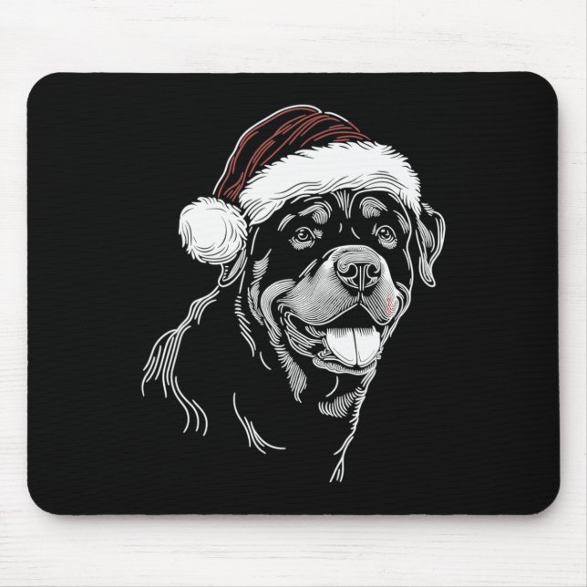 Rottweiler Dog Santa Hat Christmas Xmas Pajama  Musmatta (Framsidan)