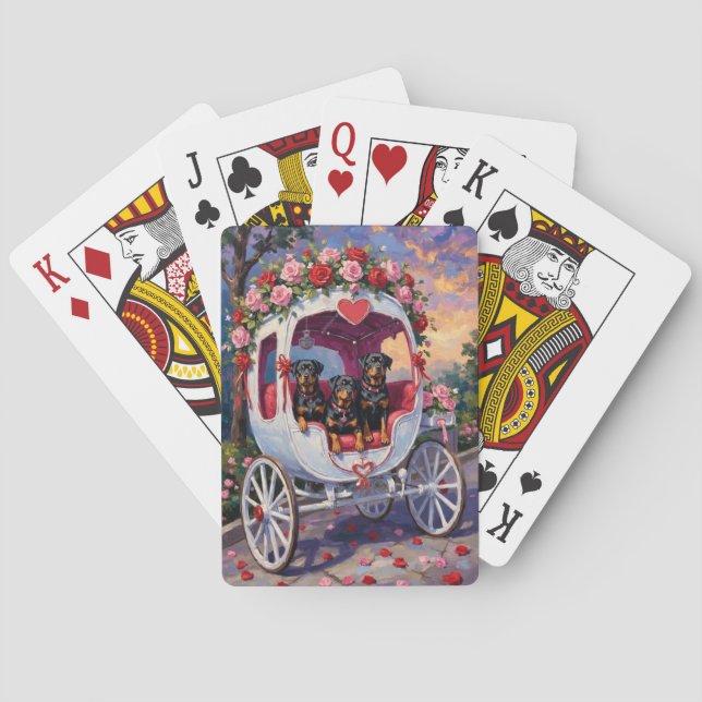 Rottweiler Dog Valentine's Day Casinokort (Baksidan)